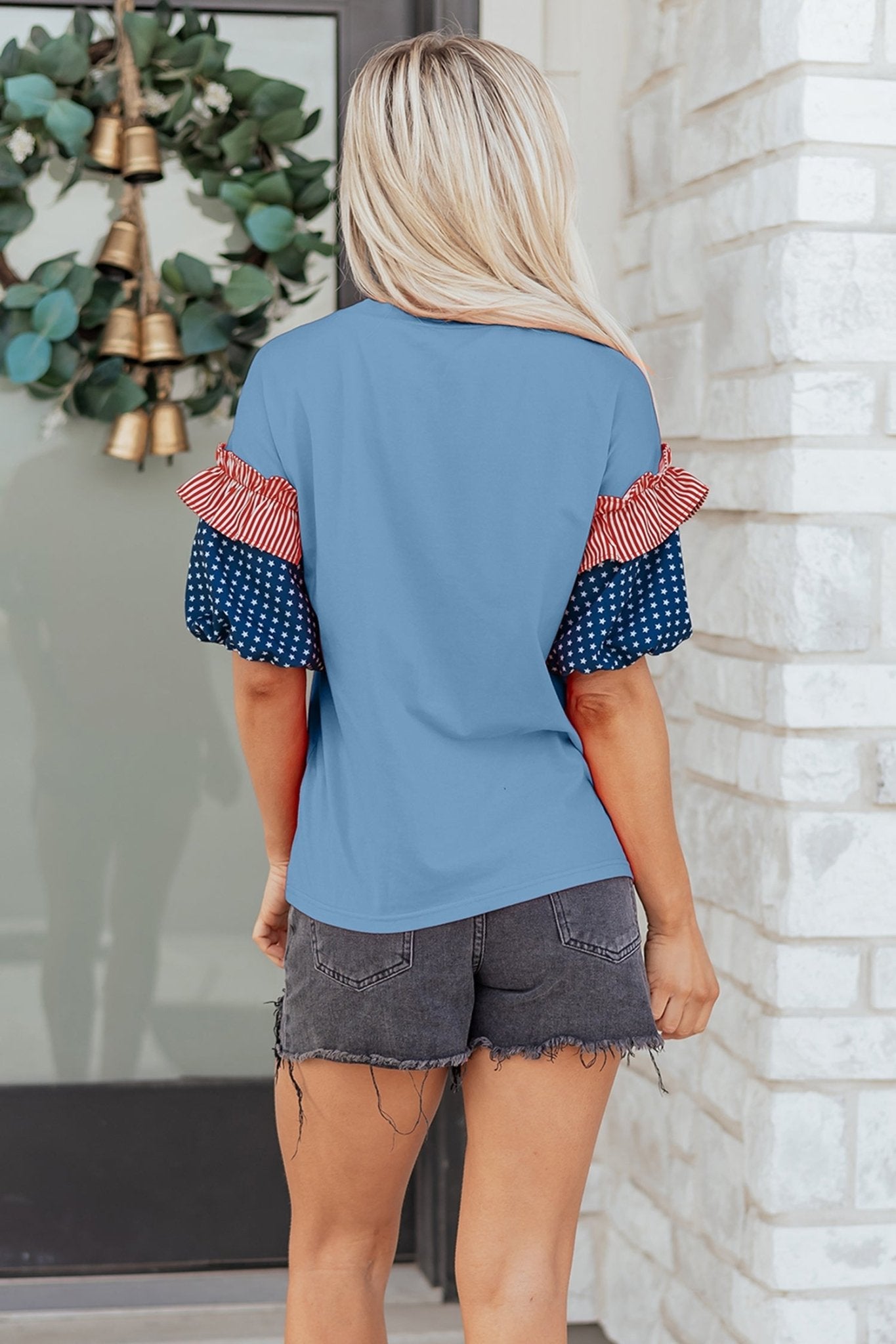 Henley Short Puff Sleeve Top - Hello Beautiful BoutiqueTops & TeesThreaded Pear