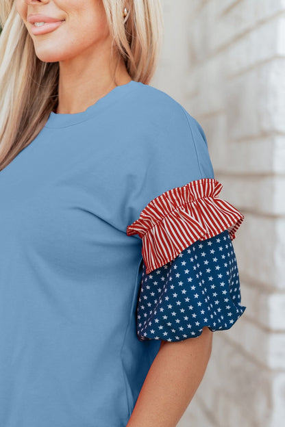 Henley Short Puff Sleeve Top - Hello Beautiful BoutiqueTops & TeesThreaded Pear