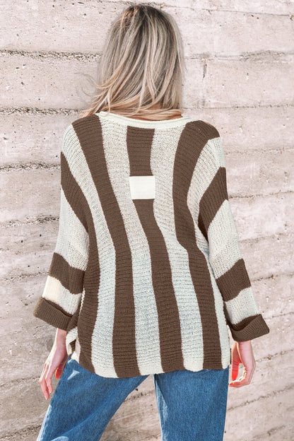 Holland Colorblock Bracelet Sleeve Sweater - Hello Beautiful BoutiqueSweatersThreaded Pear