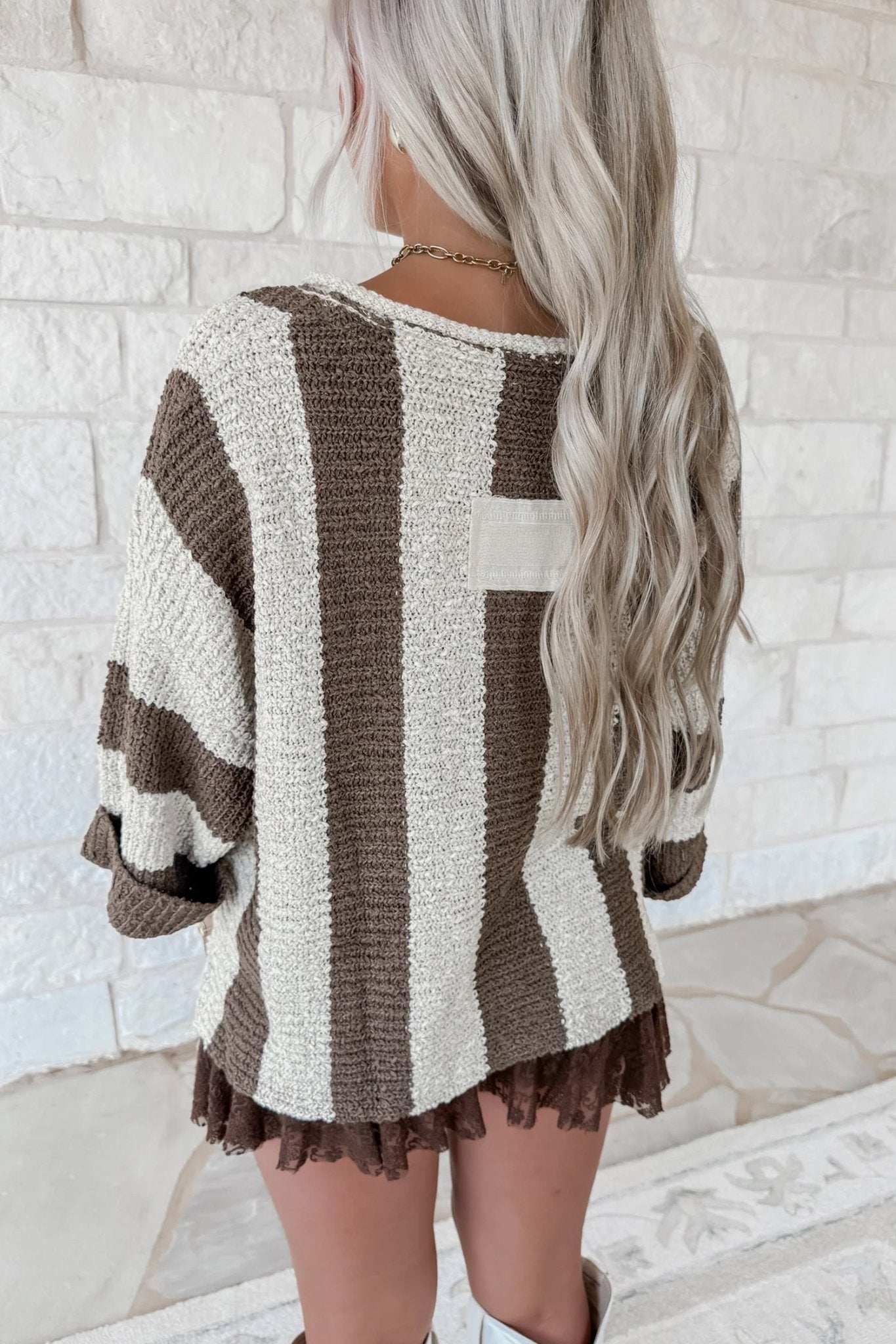 Holland Colorblock Bracelet Sleeve Sweater - Hello Beautiful BoutiqueSweatersThreaded Pear
