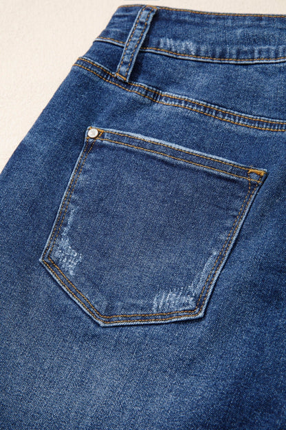 Holland Hem Distressed Whiskery Shorts - Hello Beautiful BoutiqueDenim ShortsThreaded Pear