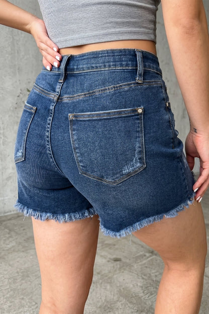 Holland Hem Distressed Whiskery Shorts - Hello Beautiful BoutiqueDenim ShortsThreaded Pear