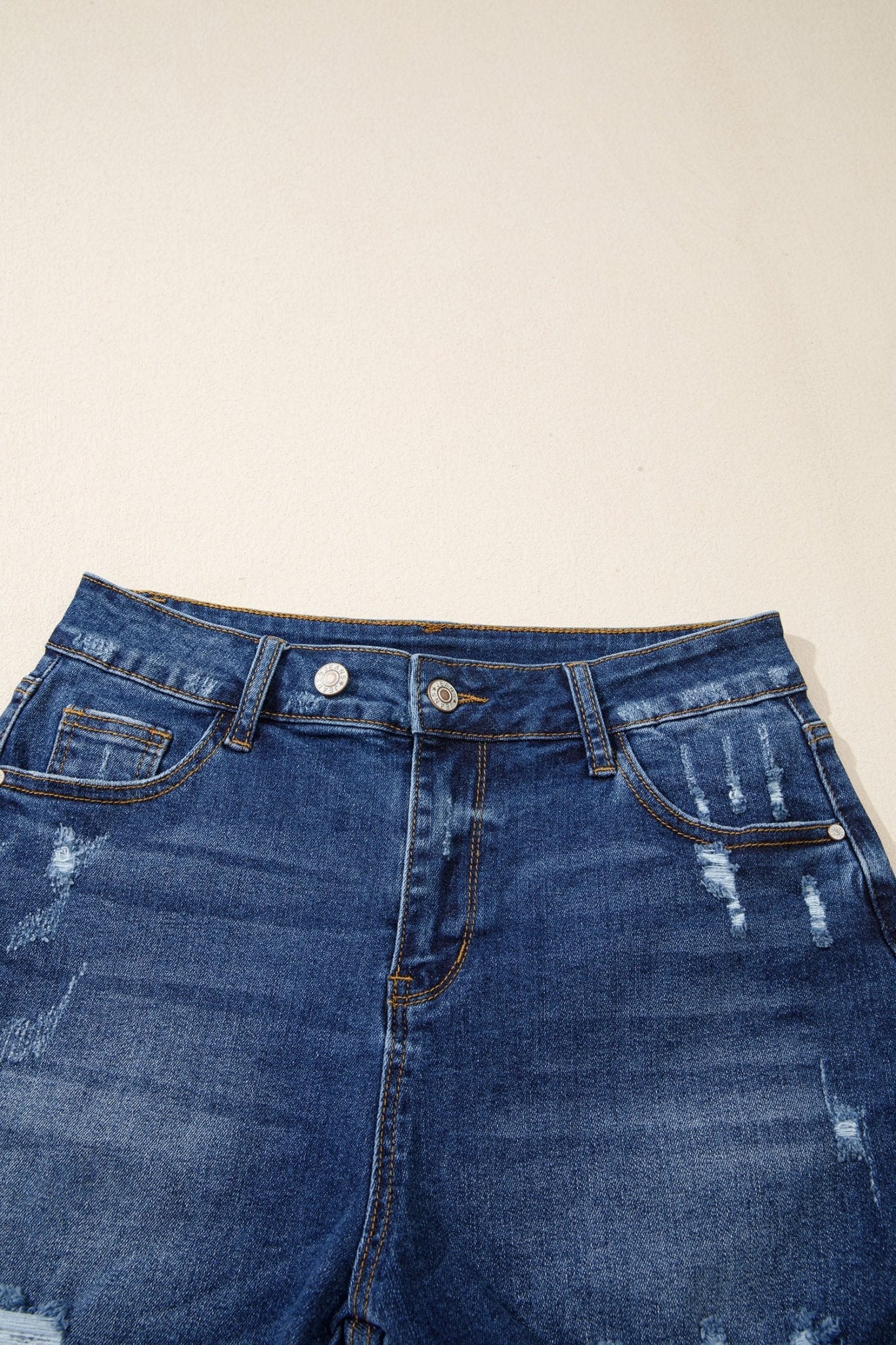 Holland Hem Distressed Whiskery Shorts - Hello Beautiful BoutiqueDenim ShortsThreaded Pear