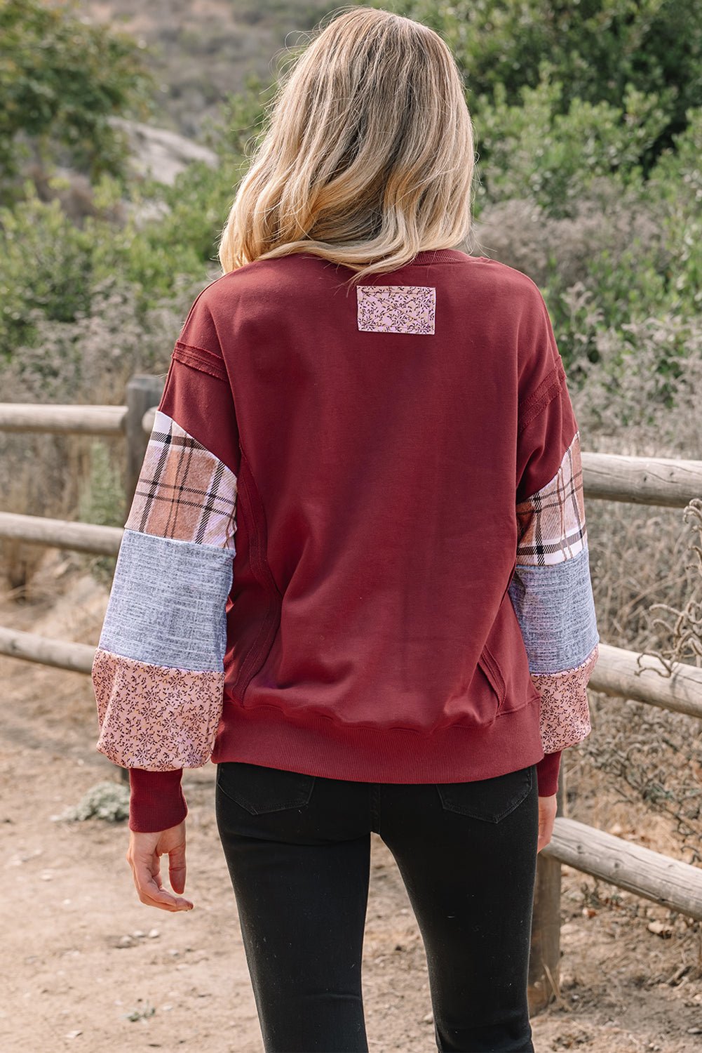 Hollihanna Sleeve Raw Seam Sweatshirt - Hello Beautiful BoutiqueSweatshirts & HoodiesThreaded Pear