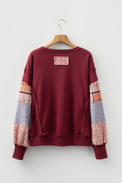 Hollihanna Sleeve Raw Seam Sweatshirt - Hello Beautiful BoutiqueSweatshirts & HoodiesThreaded Pear