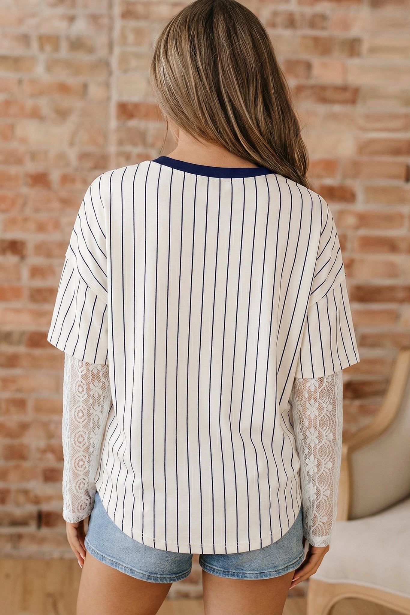 Holly Faux Two Piece Top - Hello Beautiful BoutiqueLong Sleeve TopsThreaded Pear