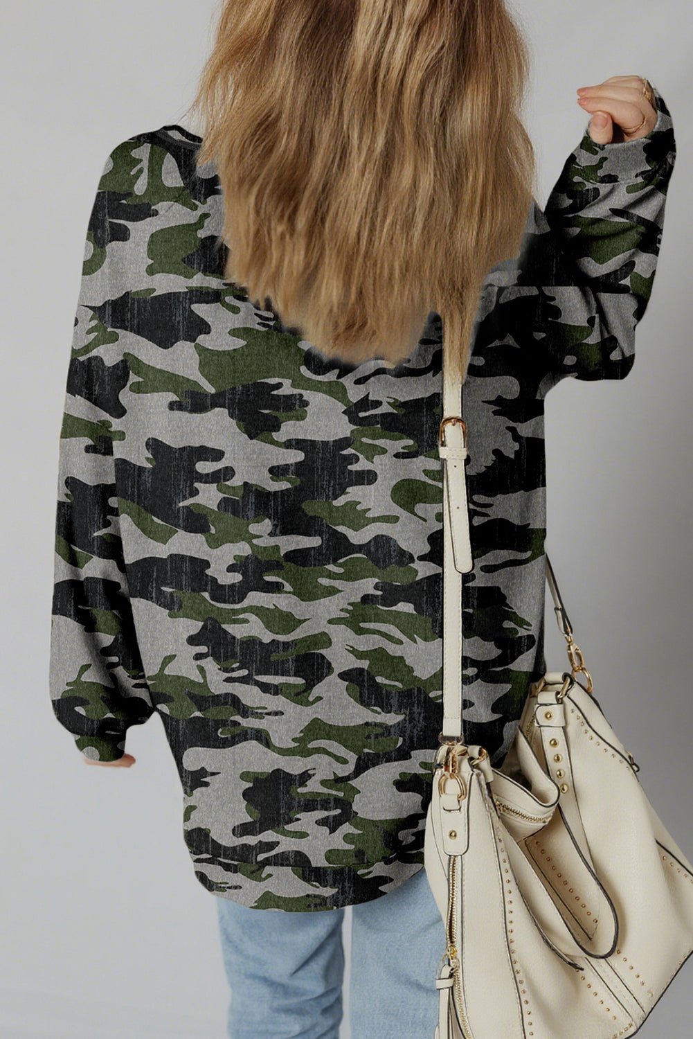 Honey Patchwork Drop Shoulder Sweatshirt - Hello Beautiful Boutique15% OFFThreaded Pear