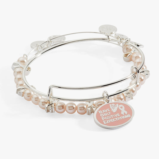 'HOPE' Breast Cancer Awareness Charm Bangle Set of 2 - Hello Beautiful BoutiqueBraceletsALEX AND ANI