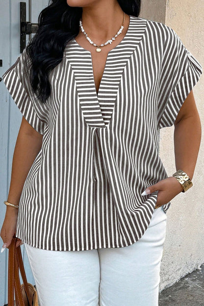 Hope Short Dolman Sleeve PLUS Blouse - Hello Beautiful BoutiquePlus Size Blouses & ShirtsThreaded Pear
