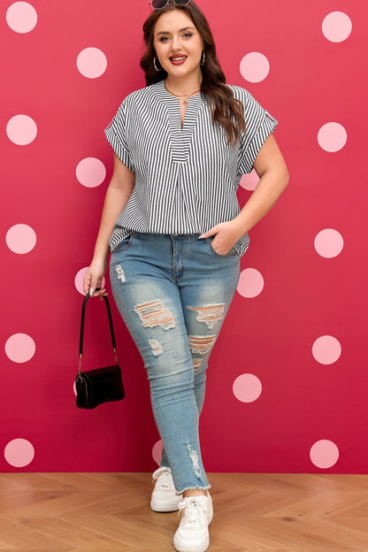 Hope Short Dolman Sleeve PLUS Blouse - Hello Beautiful BoutiquePlus Size Blouses & ShirtsThreaded Pear