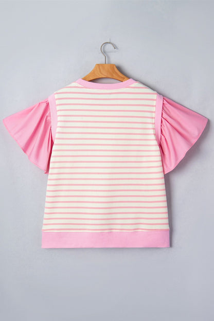 Hope Short Sleeve Patchwork Blouse - Hello Beautiful BoutiqueBlouses & ShirtsThreaded Pear