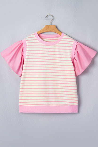 Hope Short Sleeve Patchwork Blouse - Hello Beautiful BoutiqueBlouses & ShirtsThreaded Pear