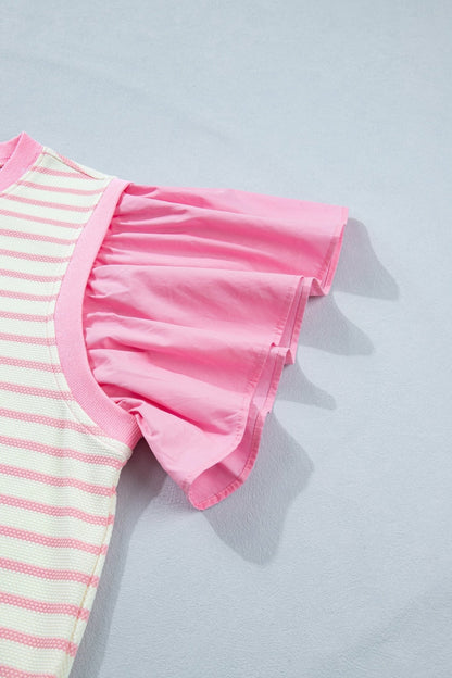Hope Short Sleeve Patchwork Blouse - Hello Beautiful BoutiqueBlouses & ShirtsThreaded Pear