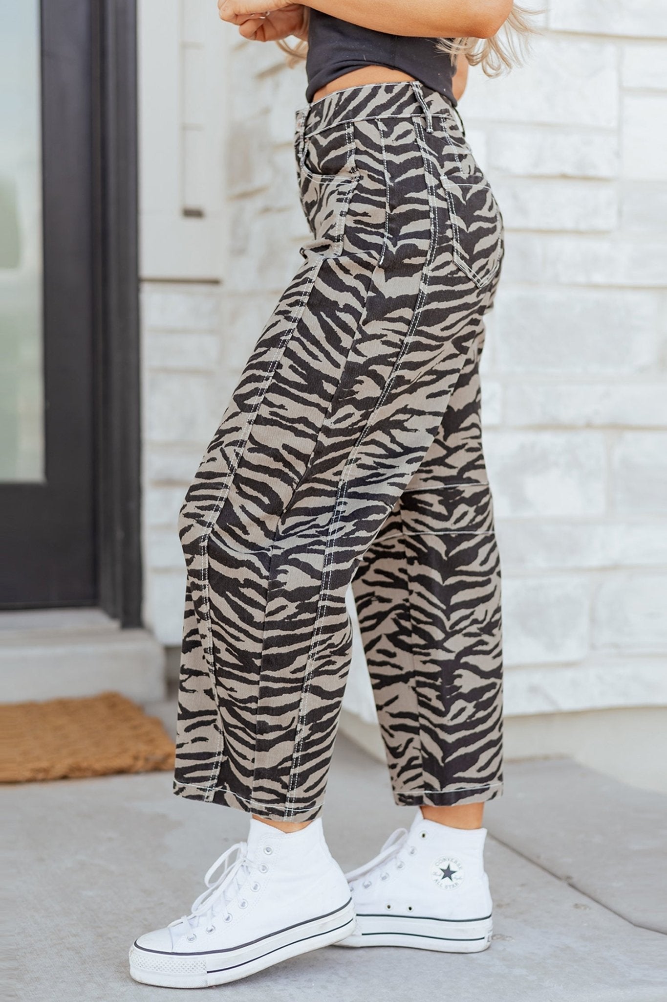 Hunter Printed Wide Leg Jeans - Hello Beautiful BoutiqueJeansThreaded Pear