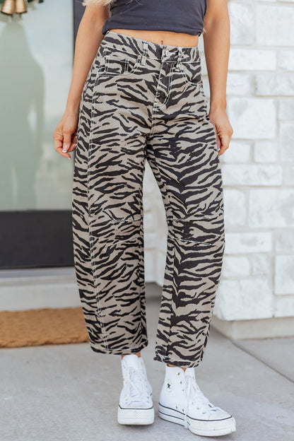 Hunter Printed Wide Leg Jeans - Hello Beautiful BoutiqueJeansThreaded Pear