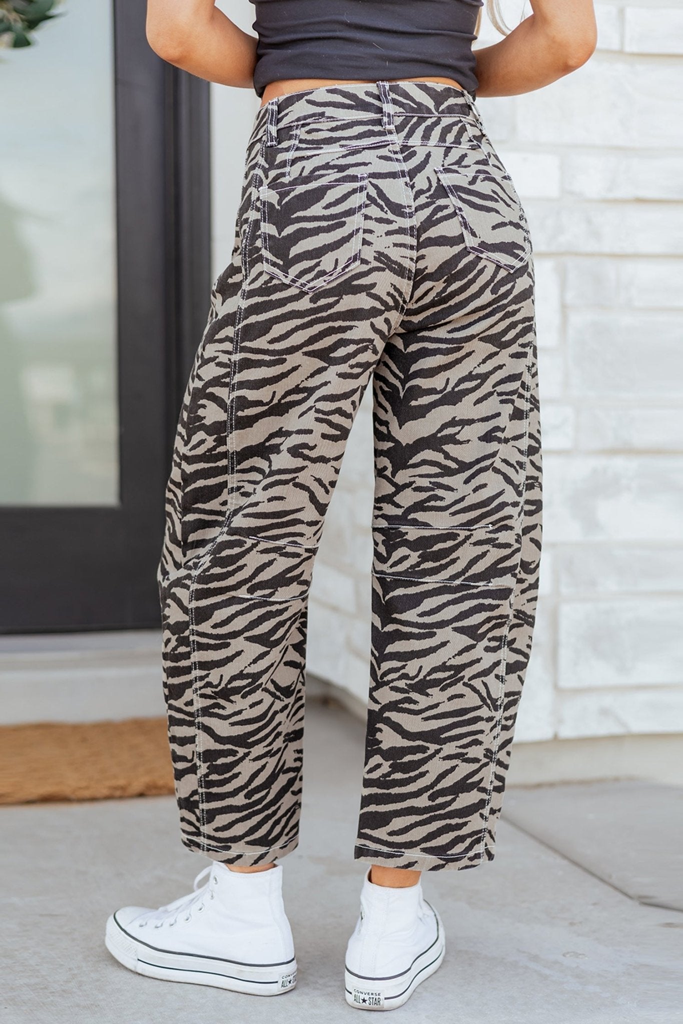 Hunter Printed Wide Leg Jeans - Hello Beautiful BoutiqueJeansThreaded Pear
