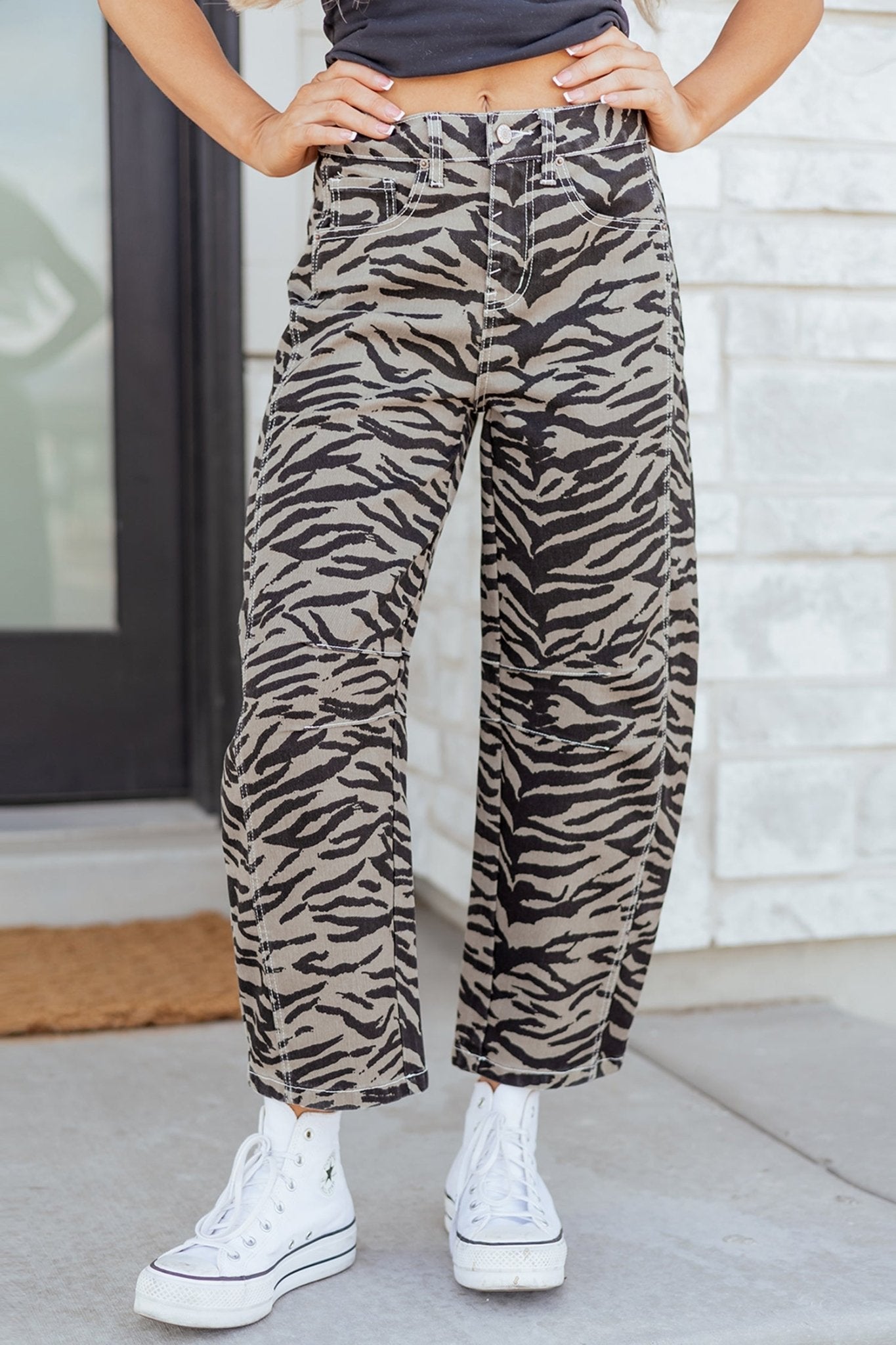 Hunter Printed Wide Leg Jeans - Hello Beautiful BoutiqueJeansThreaded Pear