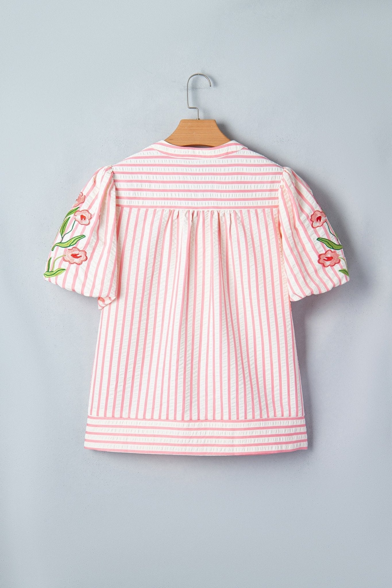 Imani Embroidered Puff Sleeve Blouse - Hello Beautiful BoutiqueBlouses & ShirtsThreaded Pear