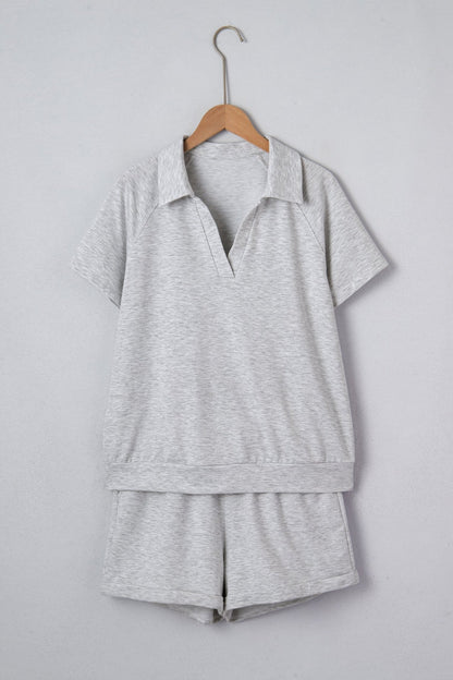 Imani Light Collared Set - Hello Beautiful BoutiqueShort SetsThreaded Pear
