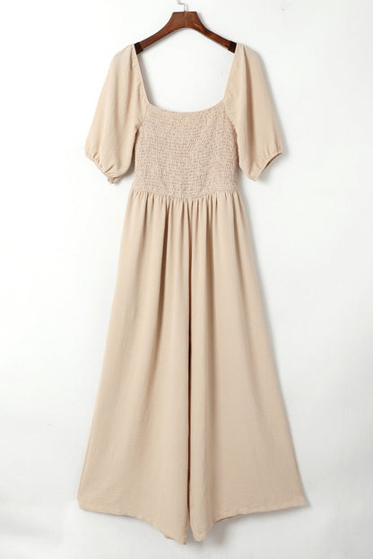 Indie Smocked Wide Leg Jumpsuit - Hello Beautiful BoutiqueJumpsuits & RompersThreaded Pear