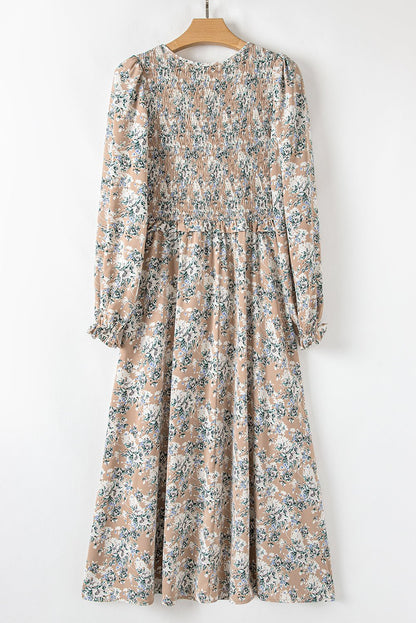 Indy Puff Sleeve Long Dress - Hello Beautiful BoutiqueMaxi DressesThreaded Pear