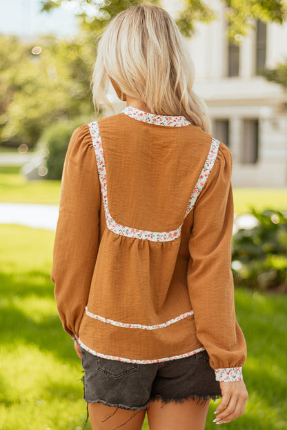 Iridora Long Puff Sleeve Blouse - Hello Beautiful BoutiqueBlouses & ShirtsThreaded Pear