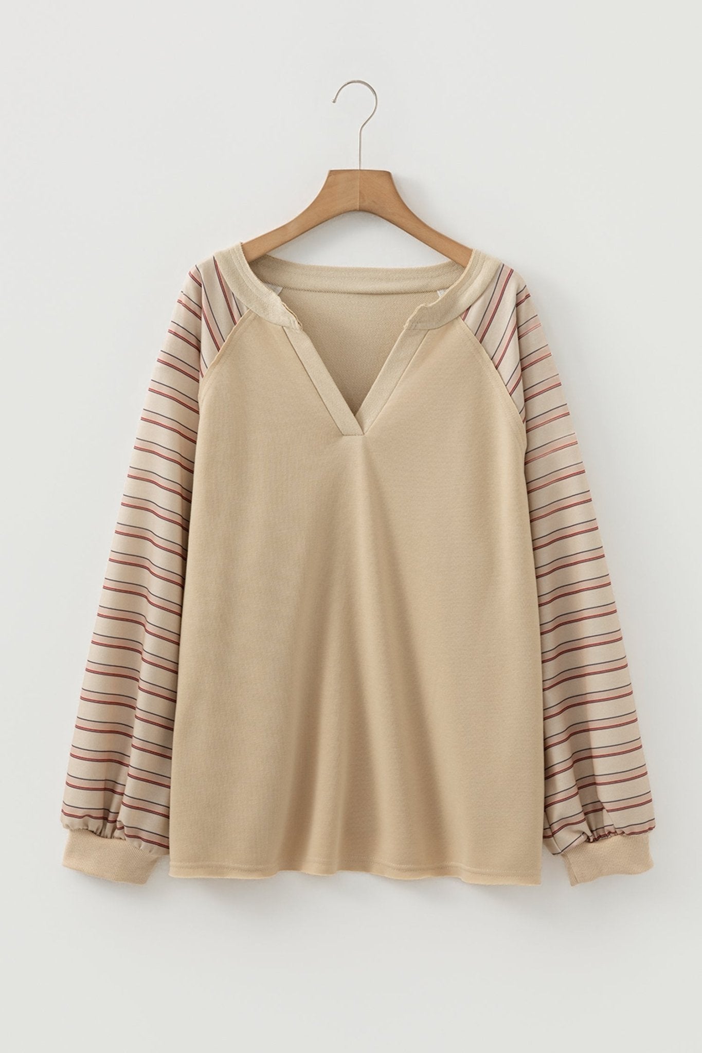 Iris Notched Raw Edge PLUS Jumper - Hello Beautiful BoutiquePlus Size Long Sleeve TopsThreaded Pear