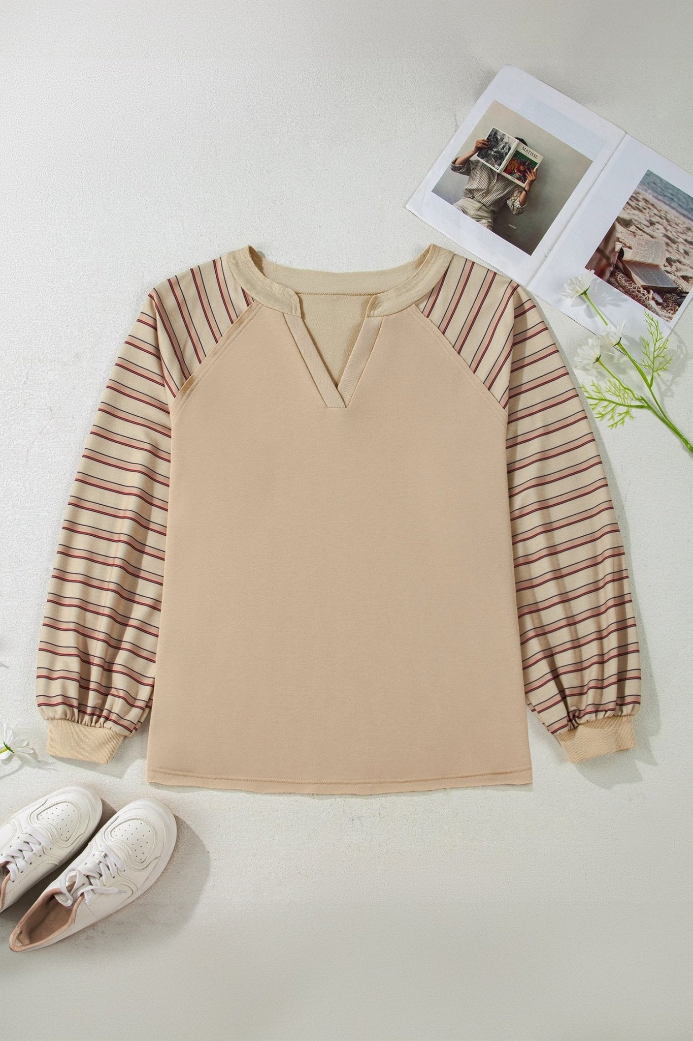 Iris Notched Raw Edge PLUS Jumper - Hello Beautiful BoutiquePlus Size Long Sleeve TopsThreaded Pear
