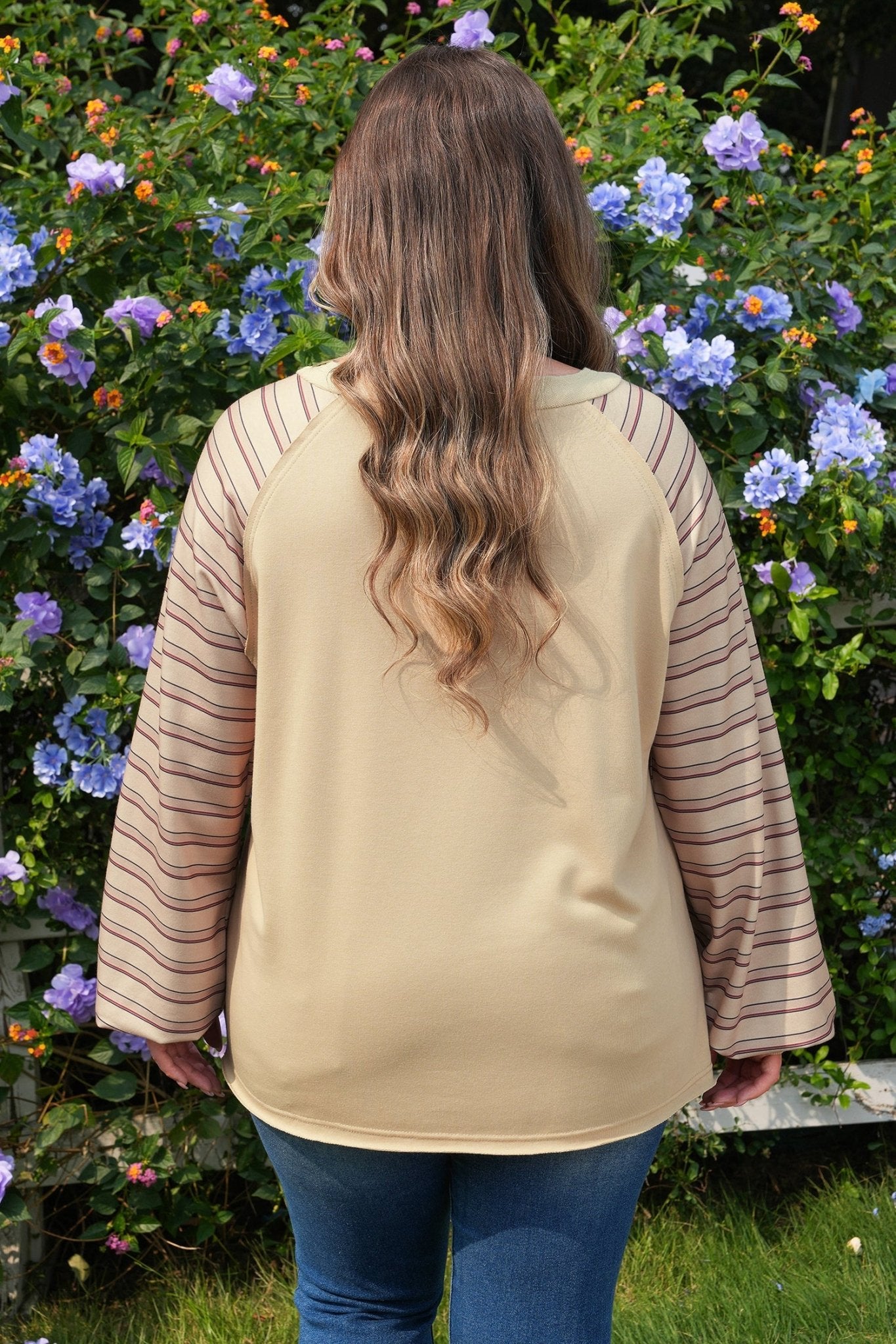Iris Notched Raw Edge PLUS Jumper - Hello Beautiful BoutiquePlus Size Long Sleeve TopsThreaded Pear