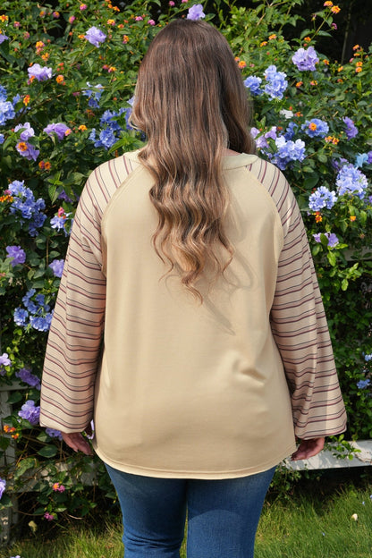 Iris Notched Raw Edge PLUS Jumper - Hello Beautiful BoutiquePlus Size Long Sleeve TopsThreaded Pear