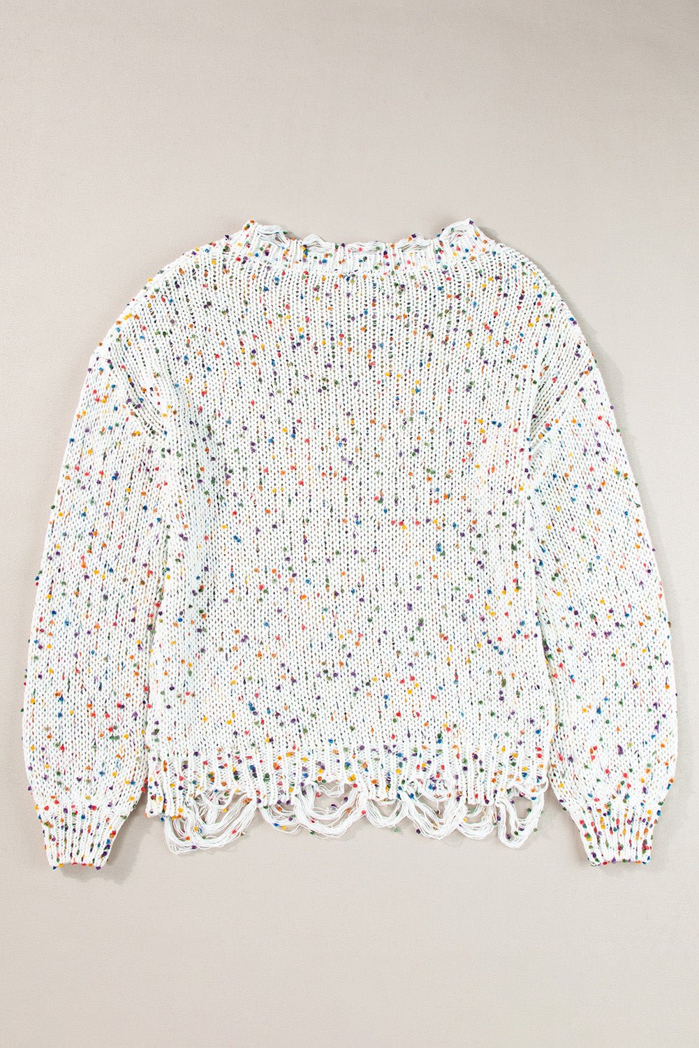 Isabel Confetti Distressed Knit Sweater - Hello Beautiful Boutique20% OFFThreaded Pear
