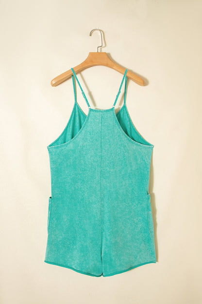 Isabela Wash Spaghetti Straps Romper - Hello Beautiful BoutiqueJumpsuits & RompersThreaded Pear