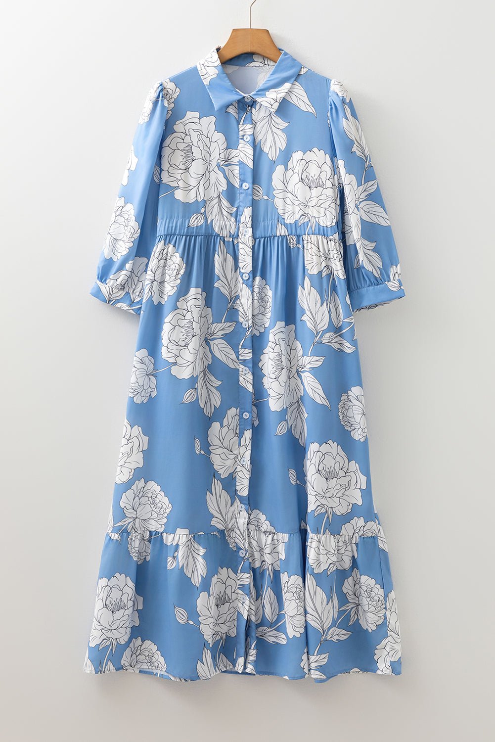 Isabella Floral Print Shirt - Hello Beautiful BoutiqueFloral DressesThreaded Pear