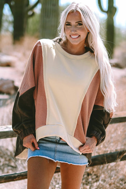 Isabelle Patchwork High Low Hoodie - Hello Beautiful Boutique20% OFFThreaded Pear