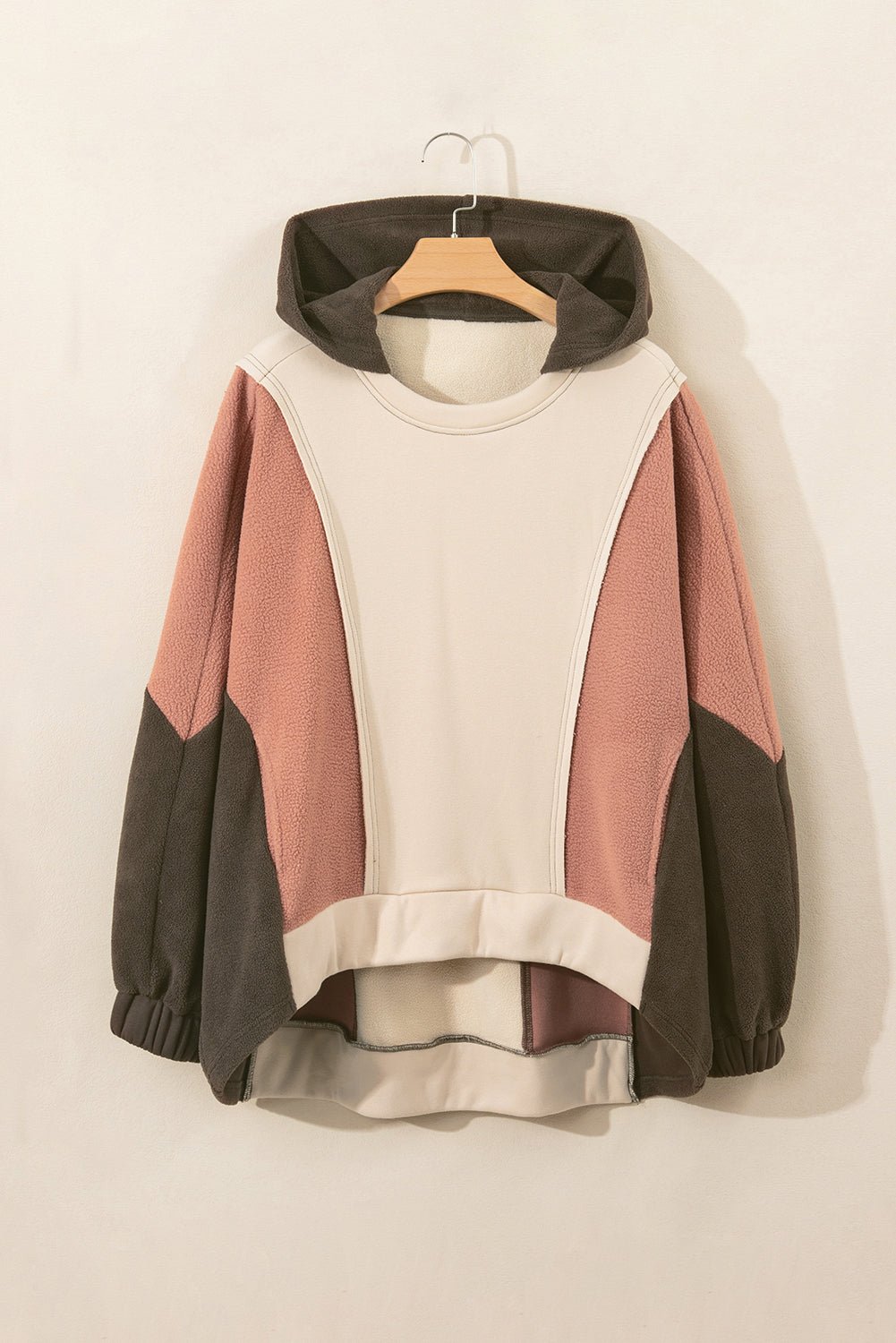 Isabelle Patchwork High Low Hoodie - Hello Beautiful Boutique20% OFFThreaded Pear