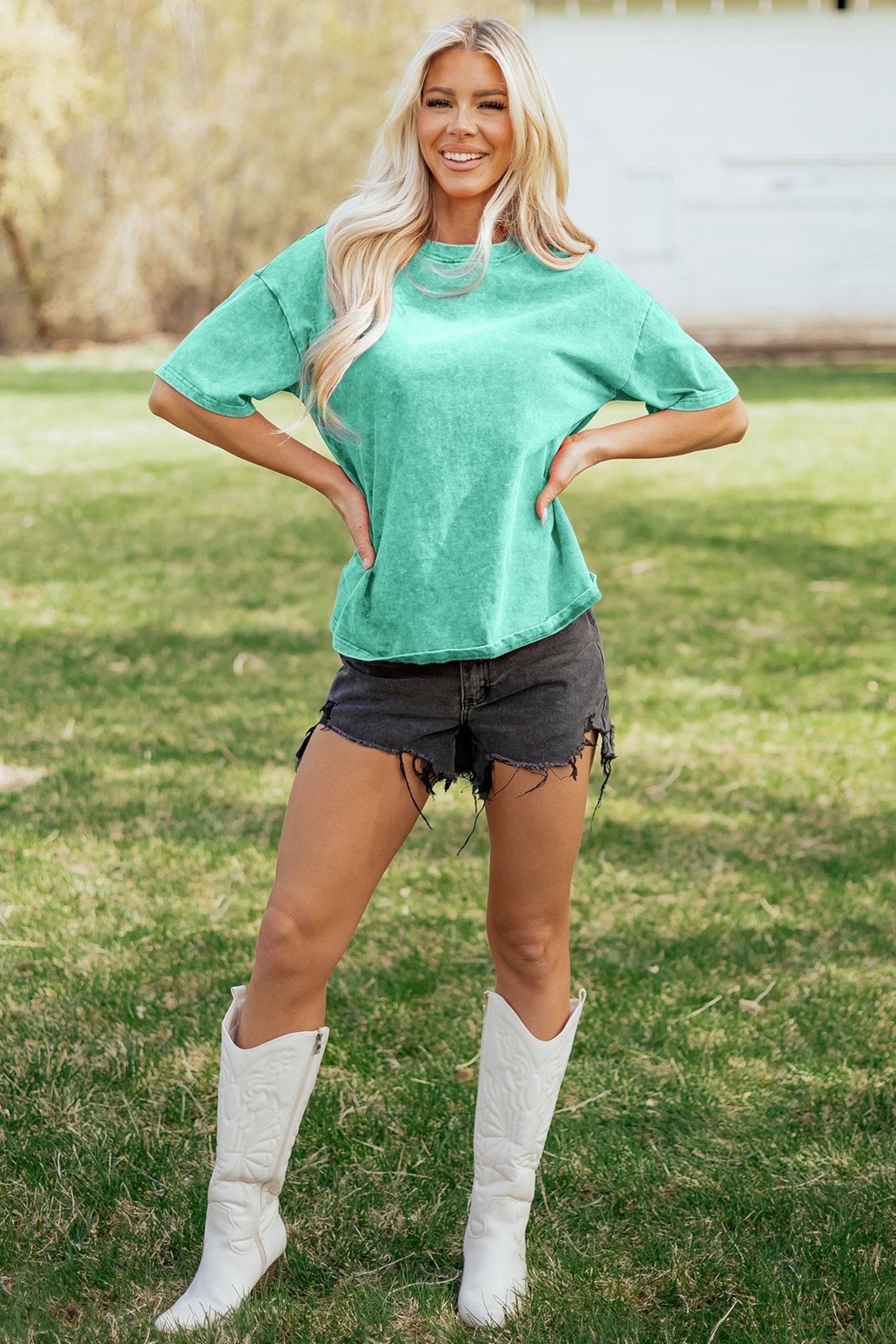 Itzel Mineral Washed Oversize Tee - Hello Beautiful BoutiqueTops & TeesThreaded Pear