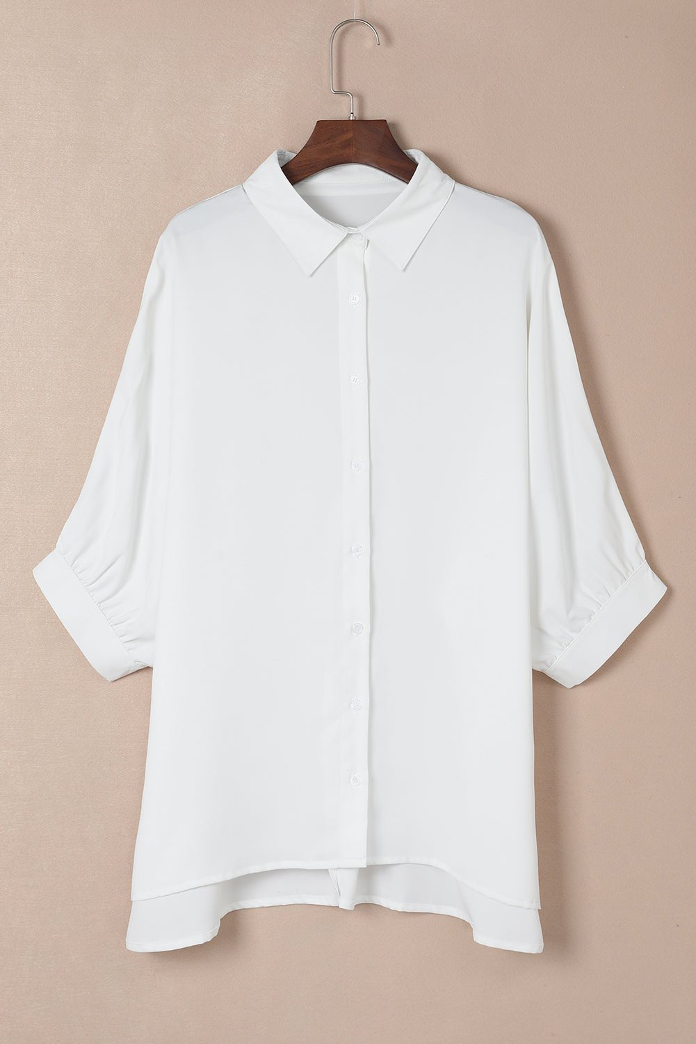 Itzel Puff Sleeve Oversize Shirt - Hello Beautiful BoutiqueBlouses & ShirtsThreaded Pear