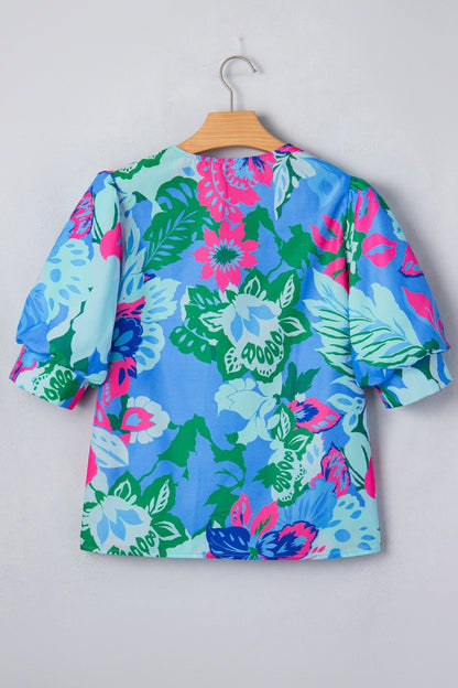 Ivanna Print Half Sleeve Blouse - Hello Beautiful BoutiqueBlouses & ShirtsThreaded Pear