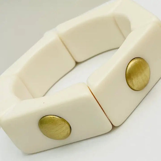 Ivory 6 Side Stretch Bracelet - Hello Beautiful BoutiqueBraceletTwo Forty - Two South