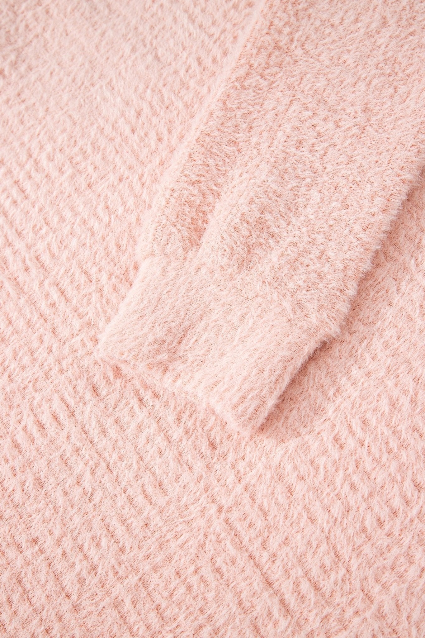 Ivy Fuzzy Ribbed Texture Long Sleeve Top - Hello Beautiful BoutiqueLong Sleeve TopsThreaded Pear