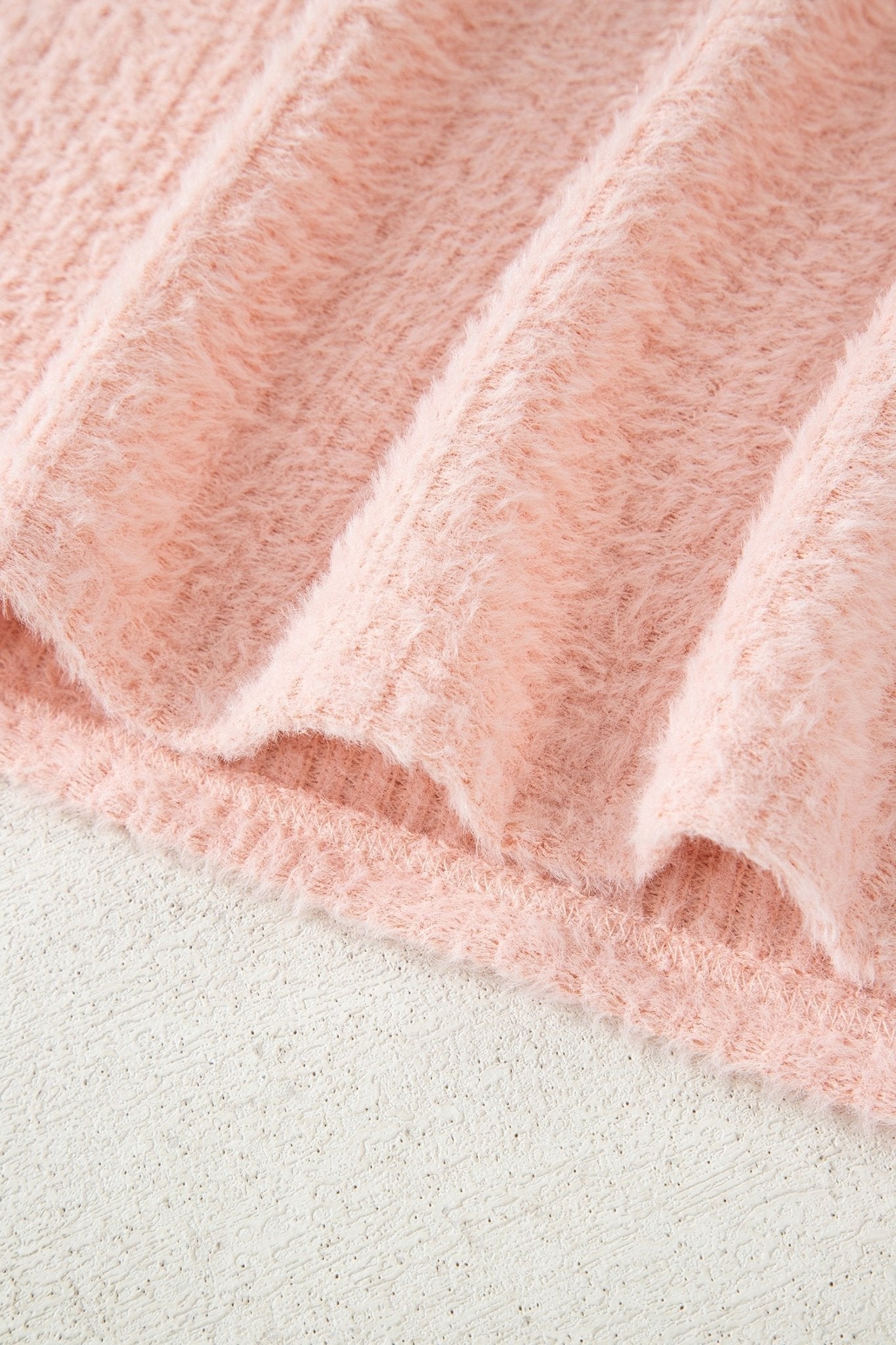 Ivy Fuzzy Ribbed Texture Long Sleeve Top - Hello Beautiful BoutiqueLong Sleeve TopsThreaded Pear