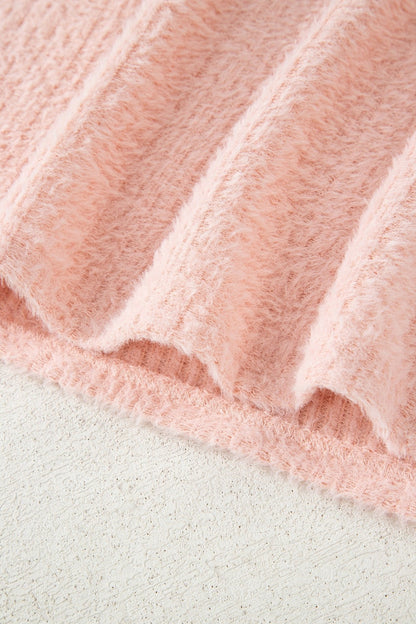 Ivy Fuzzy Ribbed Texture Long Sleeve Top - Hello Beautiful BoutiqueLong Sleeve TopsThreaded Pear