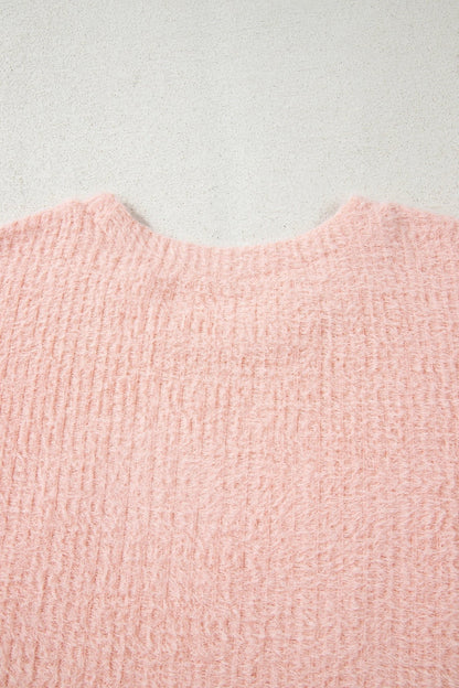 Ivy Fuzzy Ribbed Texture Long Sleeve Top - Hello Beautiful BoutiqueLong Sleeve TopsThreaded Pear