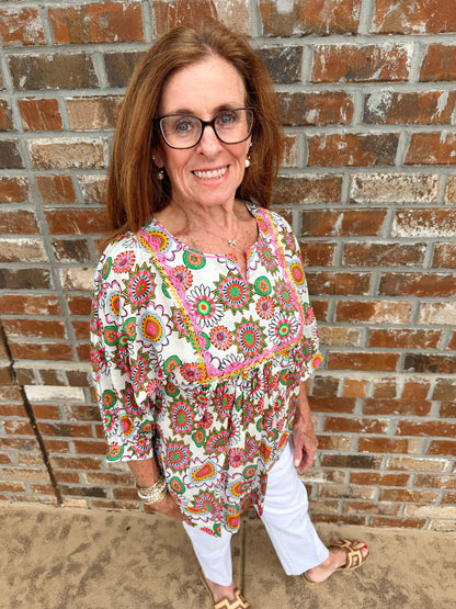Ivy Jane Abundant Colors Top 650461 - Hello Beautiful BoutiqueTopUncle Frank
