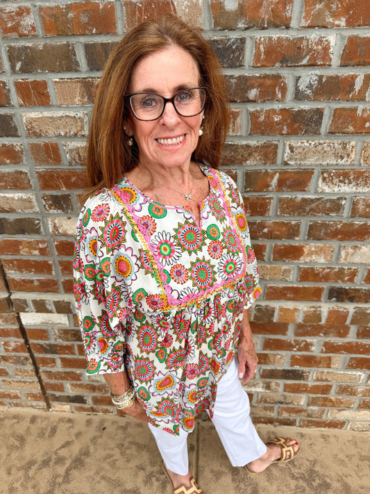 Ivy Jane Abundant Colors Top 650461 - Hello Beautiful BoutiqueTopUncle Frank