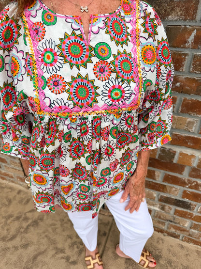 Ivy Jane Abundant Colors Top 650461 - Hello Beautiful BoutiqueTopUncle Frank