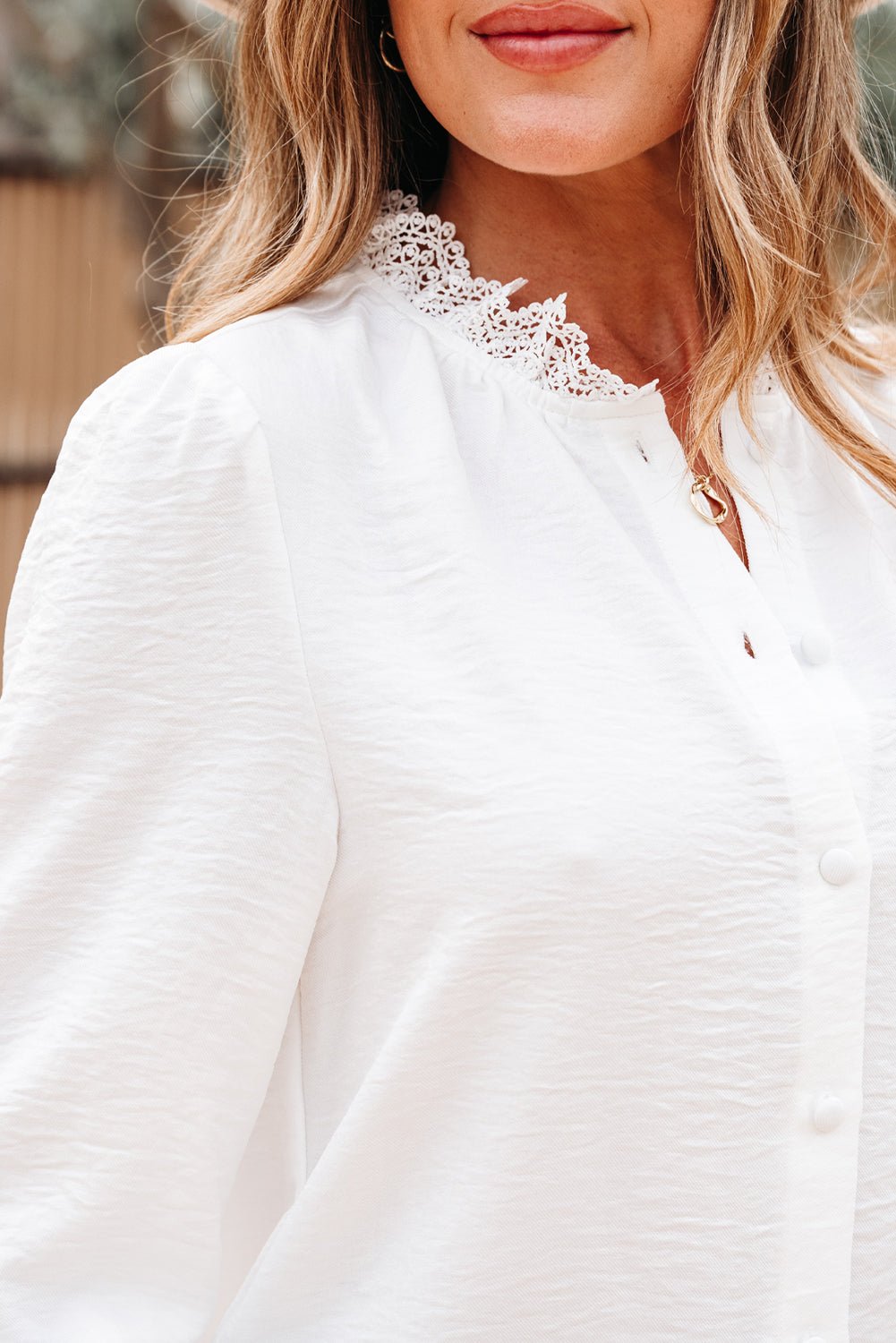Ivy Patchwork Stand Loose Shirt - Hello Beautiful BoutiqueBlouses & ShirtsThreaded Pear