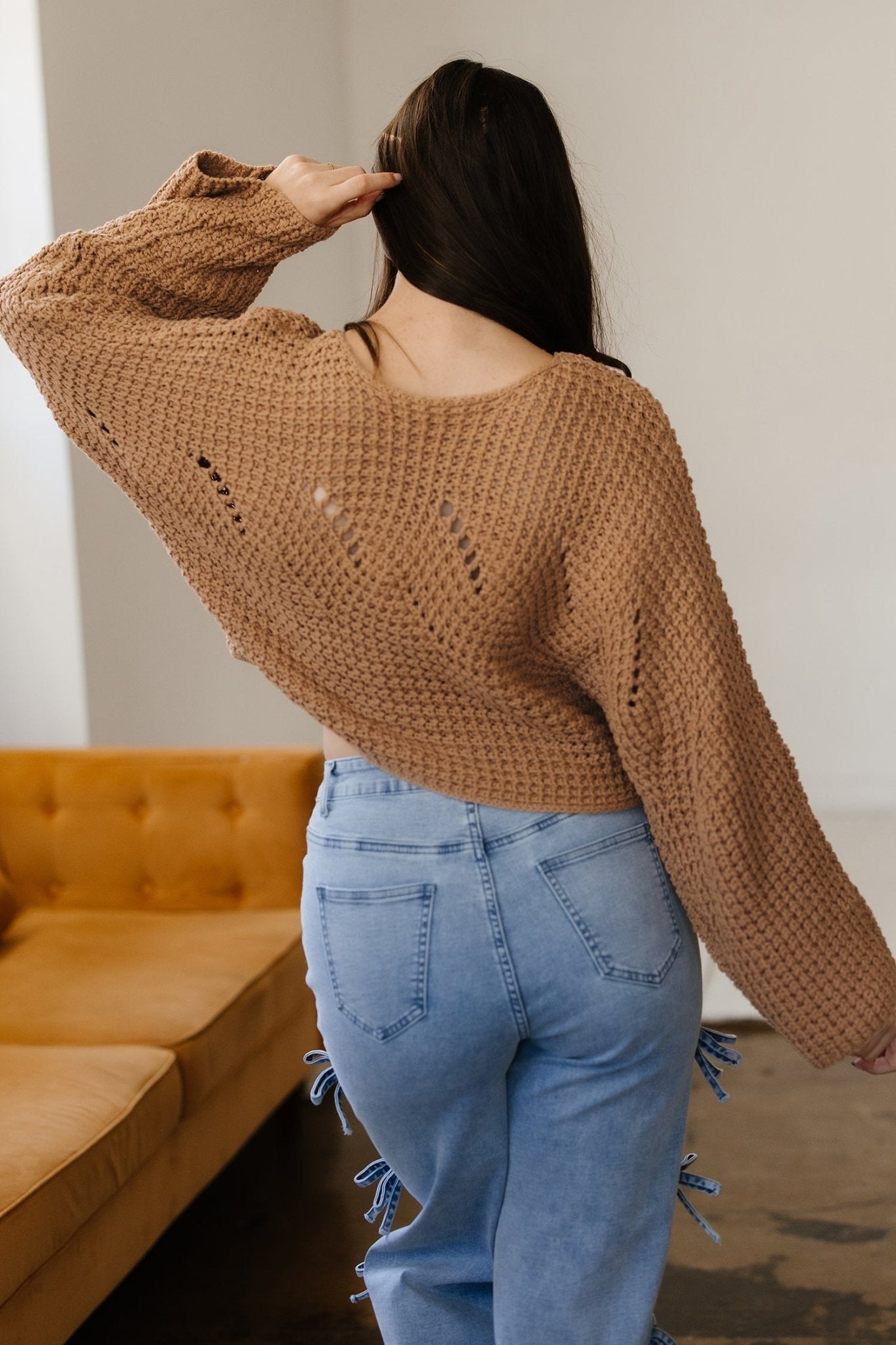 Ivy Sleeve Loose Pullover Sweater - Hello Beautiful BoutiqueSweatersThreaded Pear