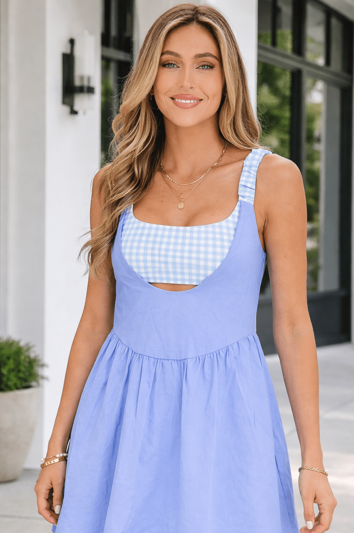 Jacqueline Patchwork Loose Mini Dress - Hello Beautiful BoutiqueMini DressesThreaded Pear