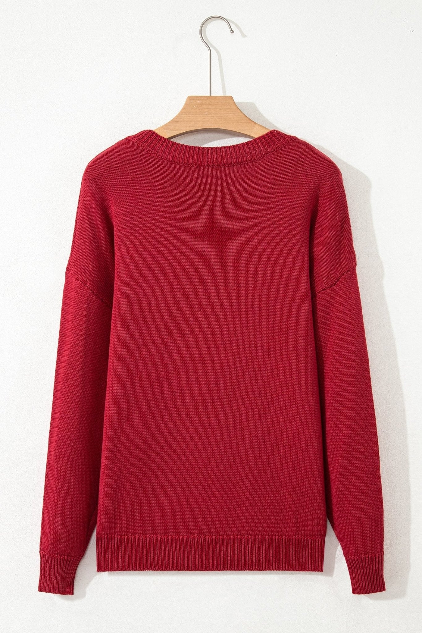 Jade Christmas Drop Shoulder Sweater - Hello Beautiful BoutiqueSweatersThreaded Pear
